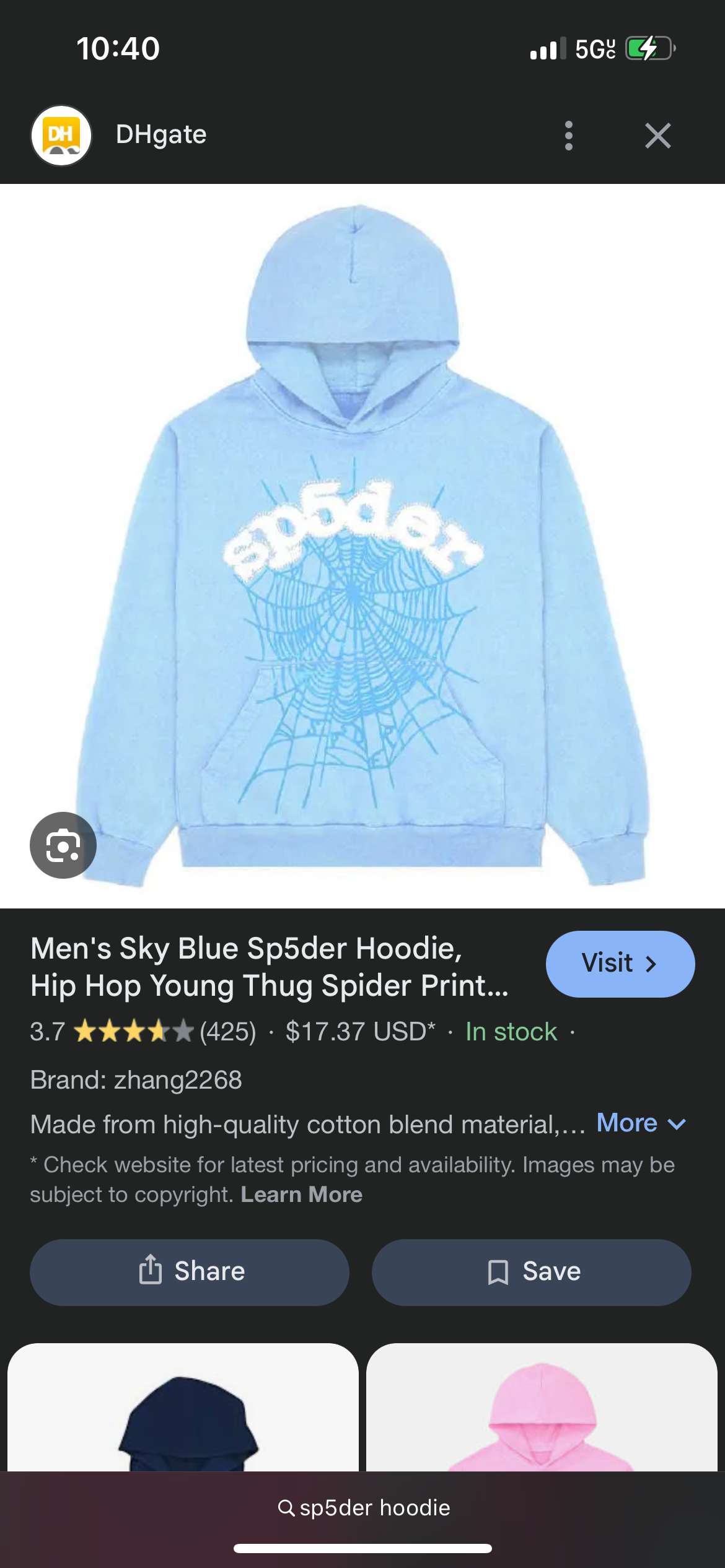 SP5DER HOODIES