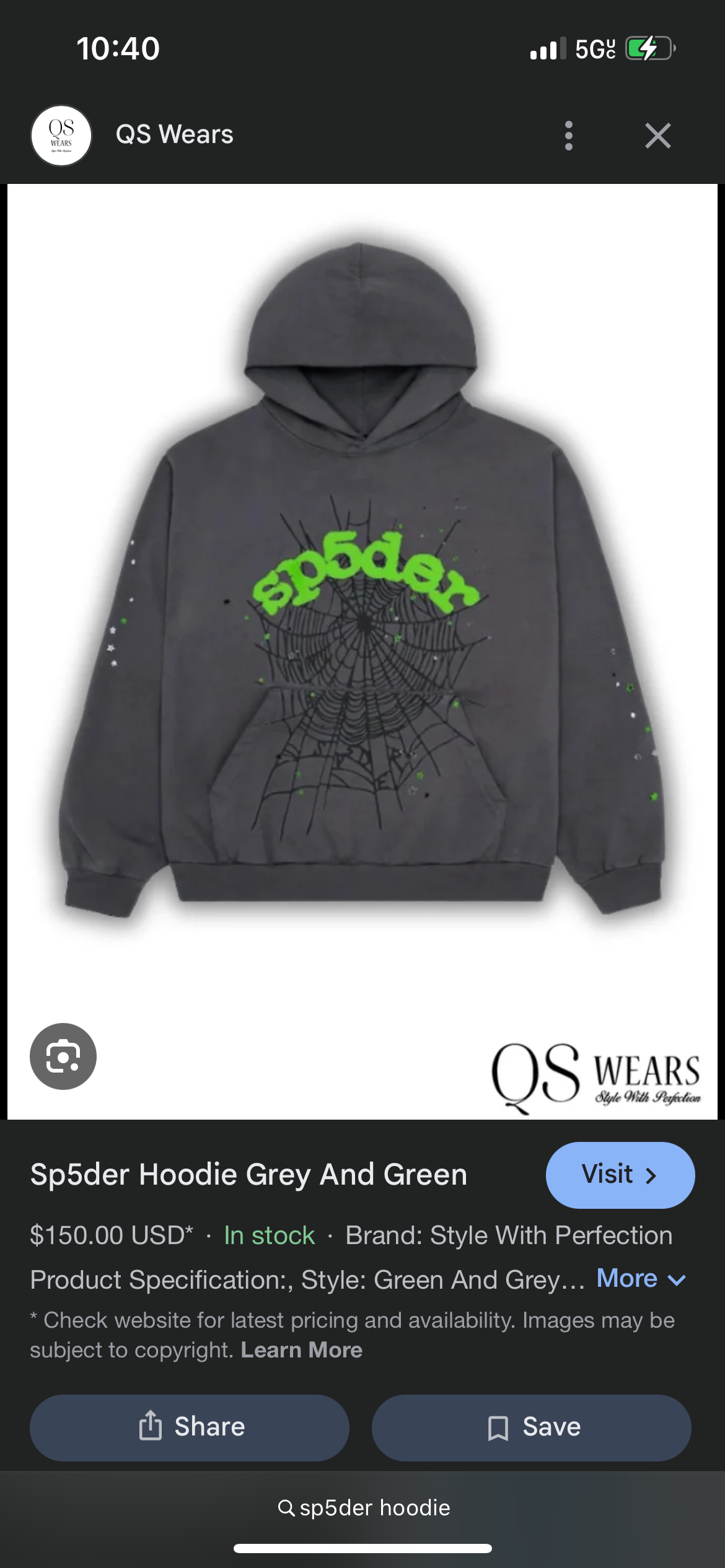 SP5DER HOODIES