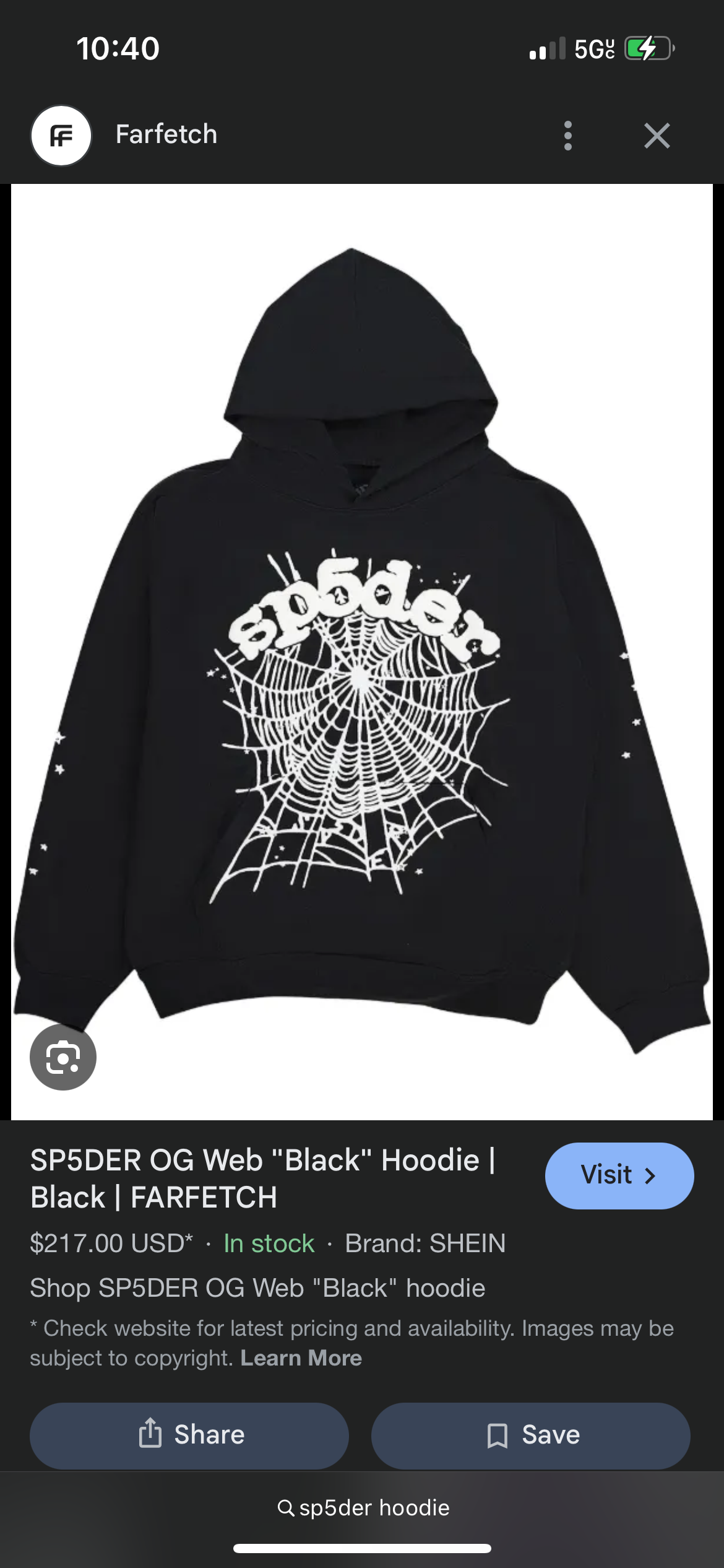 SP5DER HOODIES